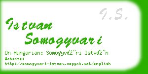 istvan somogyvari business card